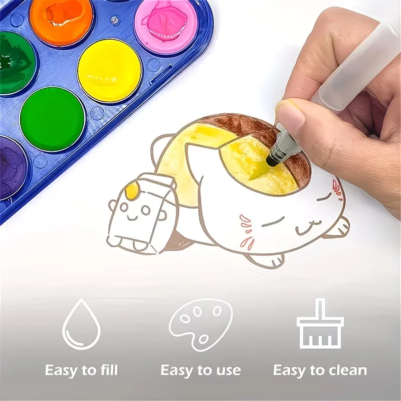 8PCS Refillable Water Brush Pe - Body Brush 评论和价格