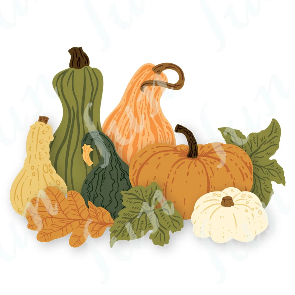 Fall Bounty Pumpkins Die Cuts for Card Making Scrapbooking Supplies Metal Cutting Dies New Arrivals 2023 Craft Embossing Decor