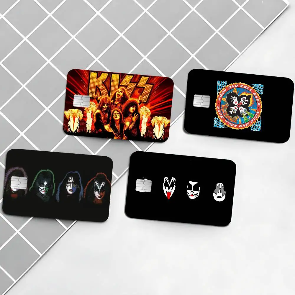 Rock Band Kiss Band Anime Front Cover Film Sticker Skin for Credit Debit Card Small Large Chip