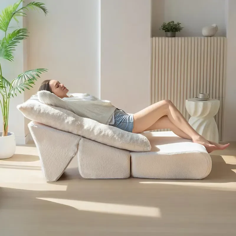 for Modern Vacuum Compression Foam Sponge Sofa Ultra Light Single Seat Small Space Recliner