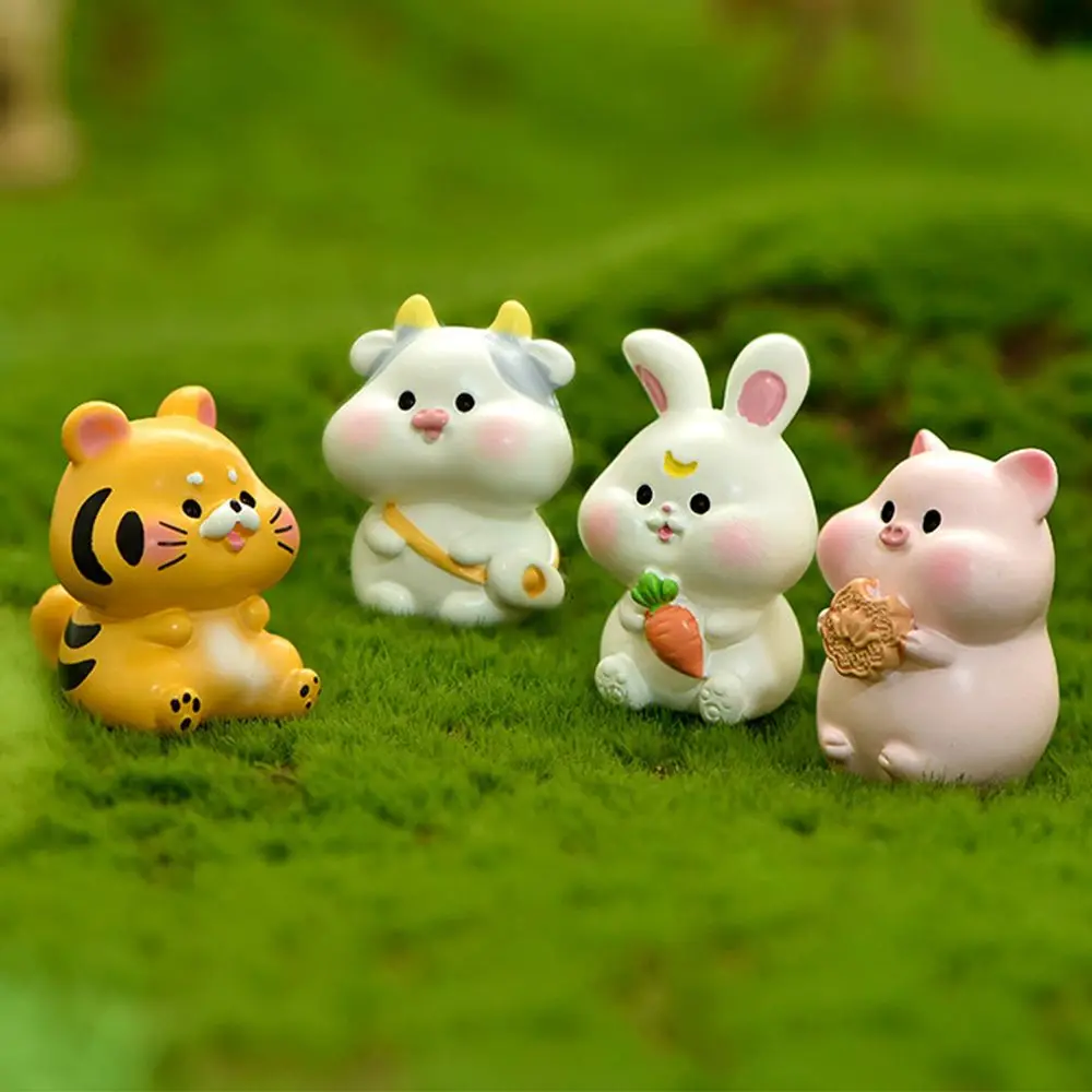 New Year Garden  DIY Statues Figurine Micro Landscaping Zodiac Tiger Miniature For 2022
