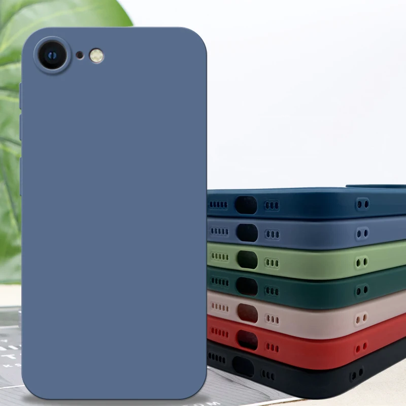Para iphone 16e caso capa iphone 16e capas tpu luxo à prova de choque original volta caso de silicone líquido iphone16e capa macia funda