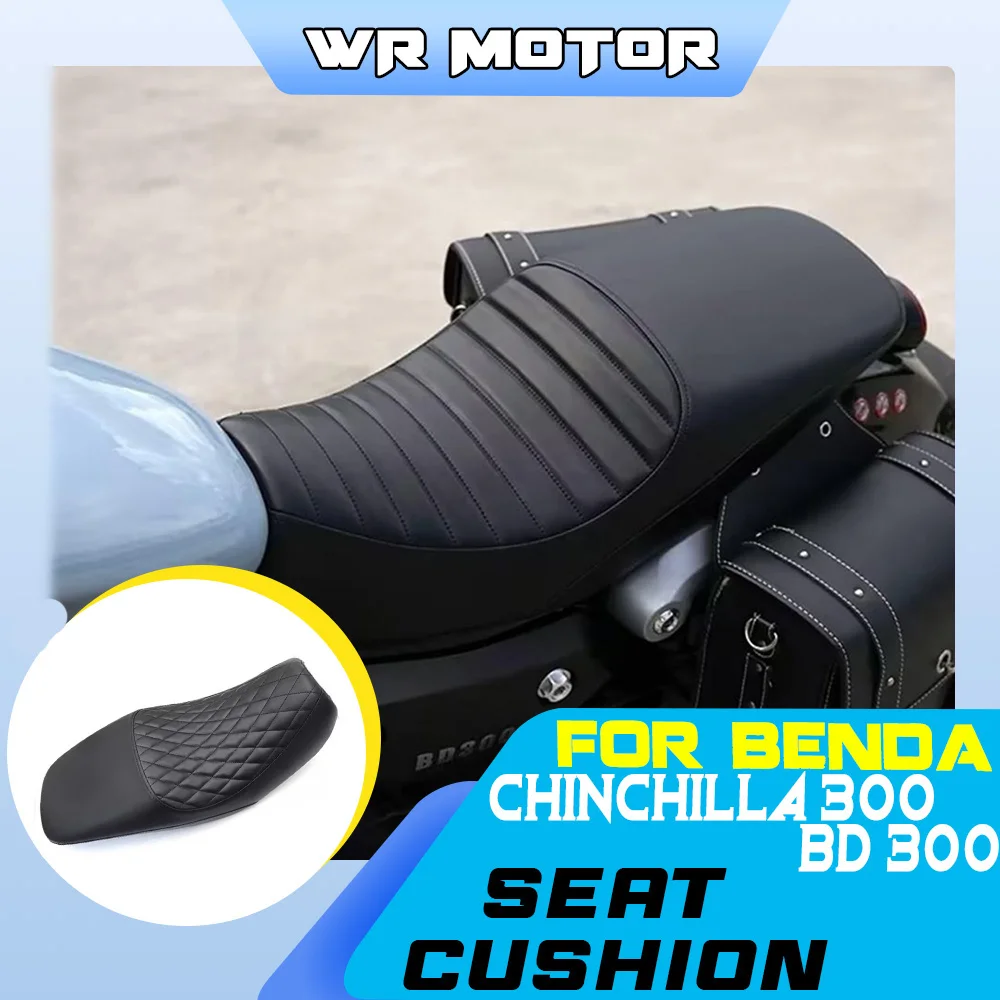 Motorcycle Extended Widening Thickened Dual Rider Seat Cushion Comfort Mod Accessories For BENDA Chinchilla 300
