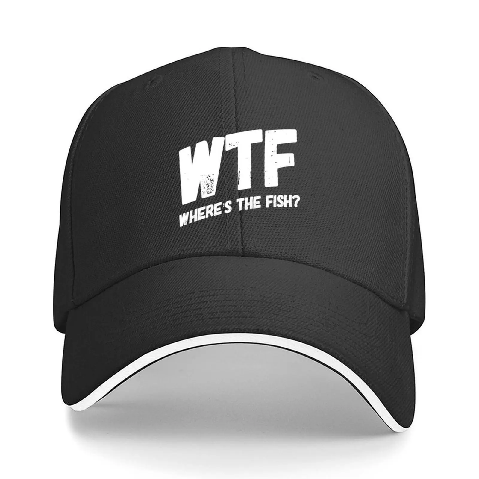 

WTF Where's the Fish Baseball Cap Winter hat tea Hat men's big size hat cute Caps For Women Men's