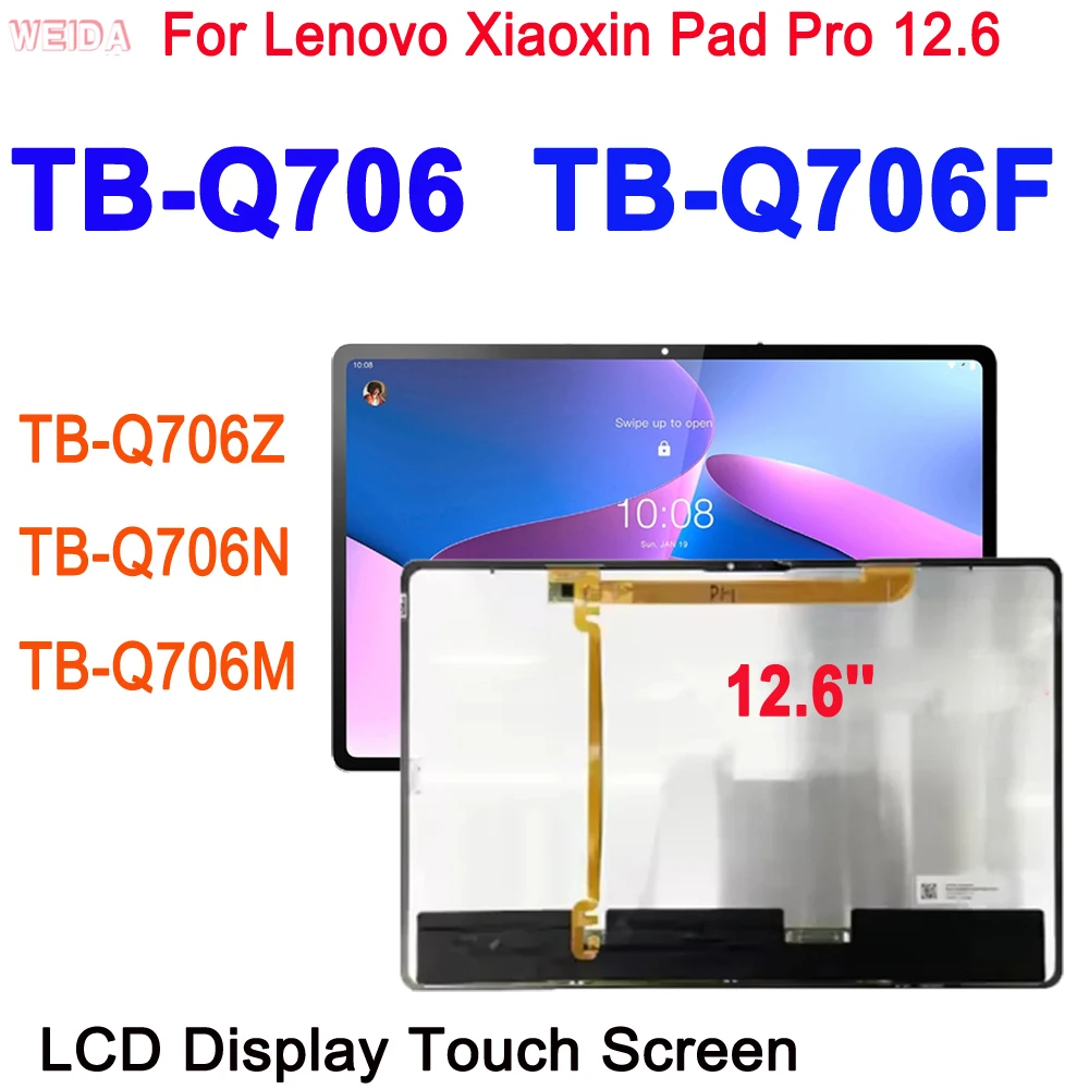 

12.6'' For Lenovo Xiaoxin Pad Pro 12.6 TB-Q706 TB-Q706F TB-Q706Z TB-Q706N LCD Display Touch Screen Digitizer Assembly 2560X1600