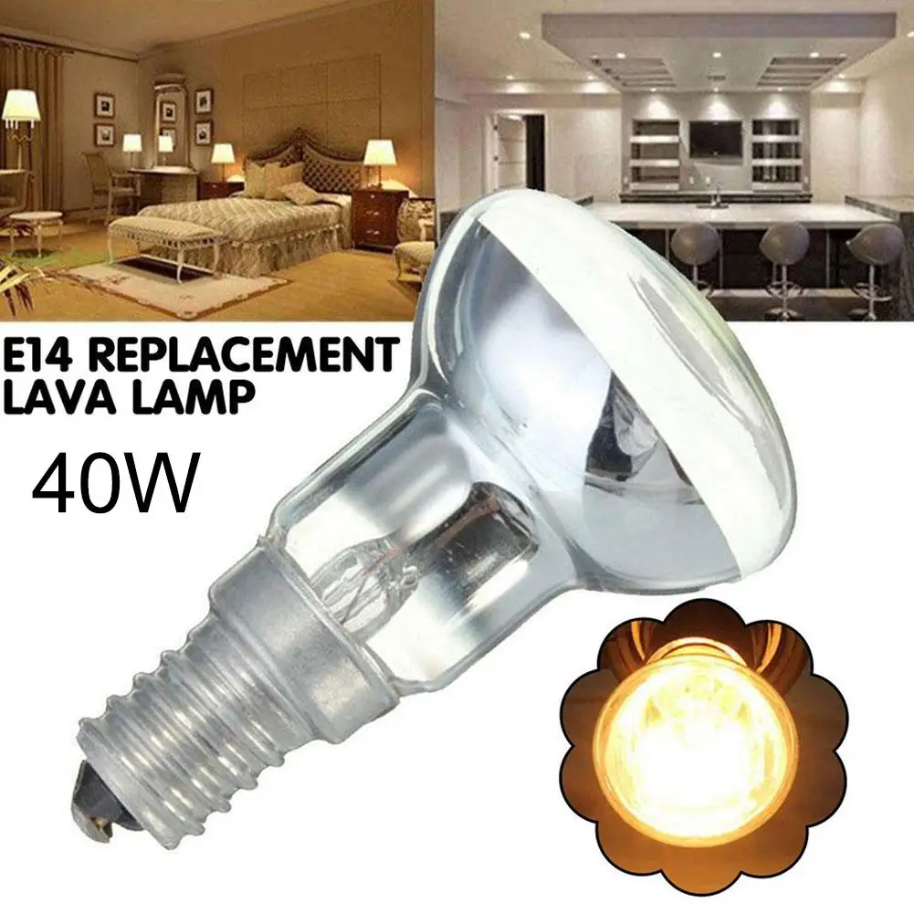 Bulb For Lava/ Glitter Lamps 39mm Diameter Glass Bulb With Tungsten Filament Home Light Decoration O4O3