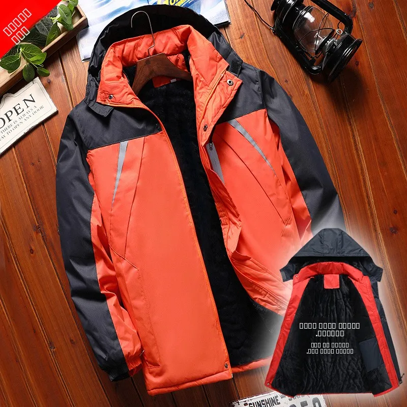 

Утепленная мужская рабочая куртка большого размера, ветрозащитная, теплая верхняя одежда, хлопковая спецодежда для строительства, износостойкая, для лабораторий