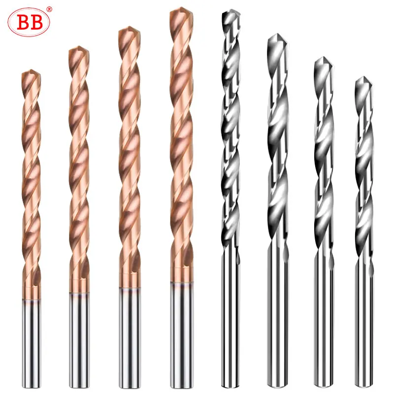 BB CNC Carbide Drill 100mm Long Length Tungsten Steel For Stainless Steel Metal Aluminum Copper 1PCS 3mm-15mm