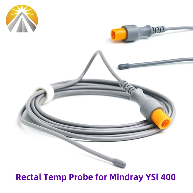 Reusable Adult 2 Pin Temperature Sensor 2.25K Rectal Esophageal or Skin Surface Probe Plug for Mindray YSI 400 Series Monitors