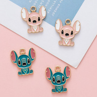 10pcs Disney Stitch Enamel Charms Jewelry Making DIY Accessory Craft Supplies Zinc Alloy Necklace & Earring Pendants