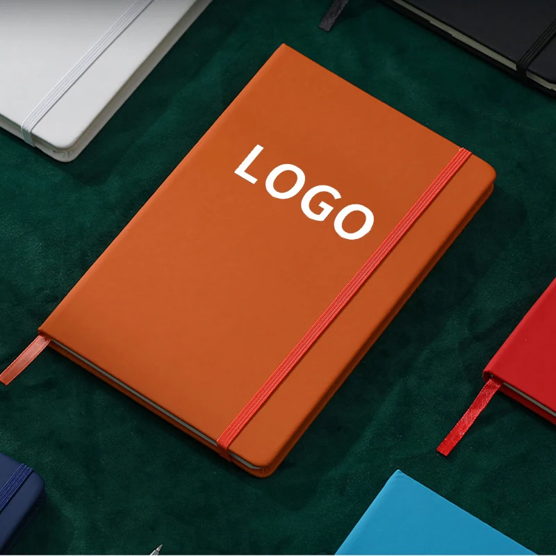 Logotipo personalizável Hardcover Custom Planners, PU A5 Multicolor Business Planner, diário de couro Notebooks, produto personalizado, 2023 2024