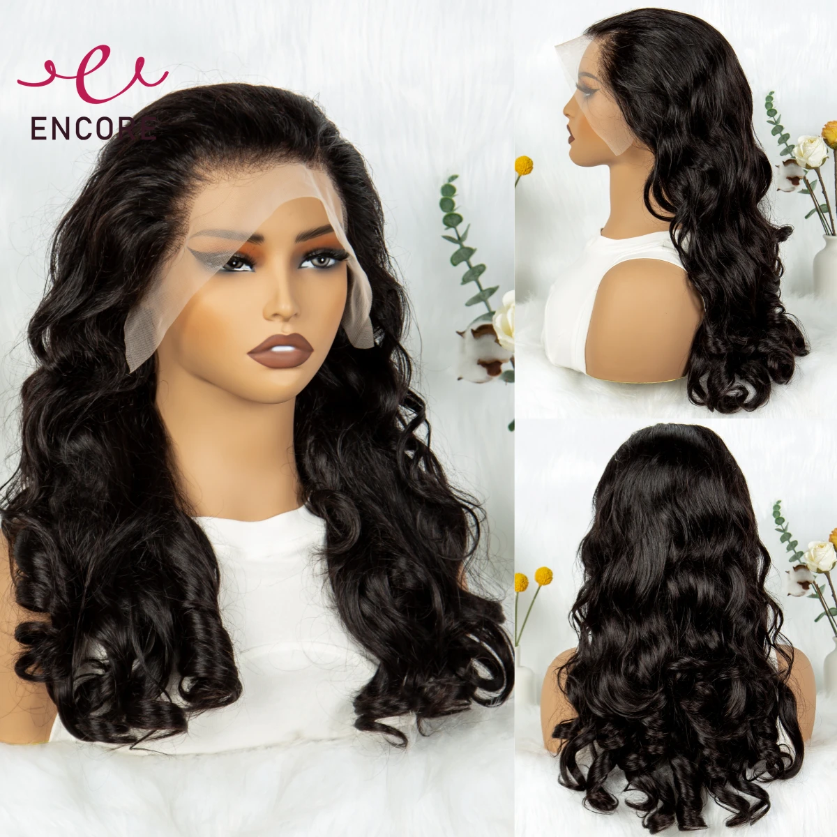 20" Körperwelle Brasilianische Echthaarperücken Natürliche Lockige Remy Haarperücken 250% Dichte Transparente 13x4 Spitze Frontal Perücken für Frauen