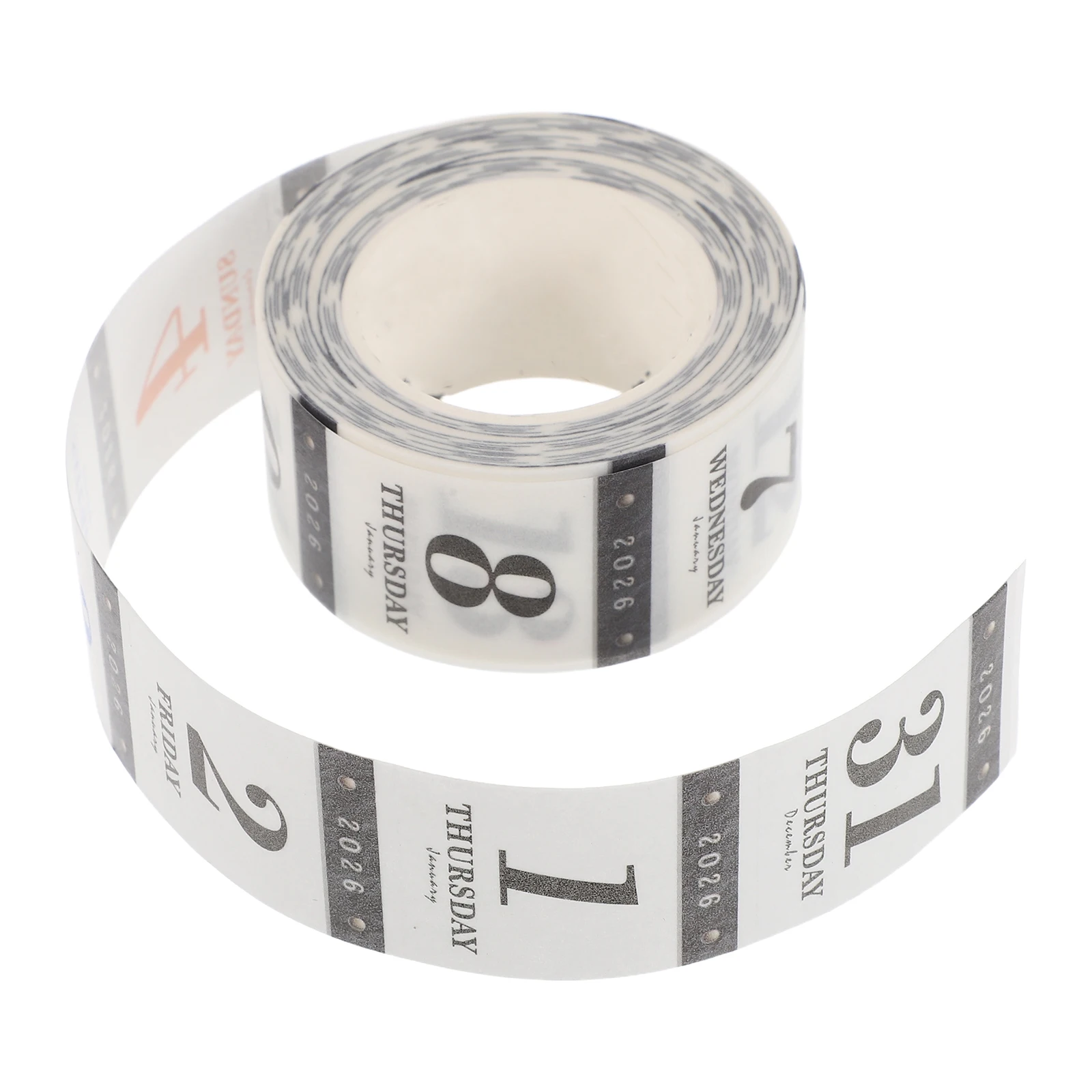 

1 Roll 365 Day Calendar Date Stickers for 2026 Journaling 12-Monthly Planner Number Sticker Scrapbooking Daily Schedule Supplies