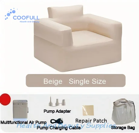 Coofull Wholesale Built-in Pump Inflatable Sofa Quick Inflation PVC Air Lounger for Camping Picnic