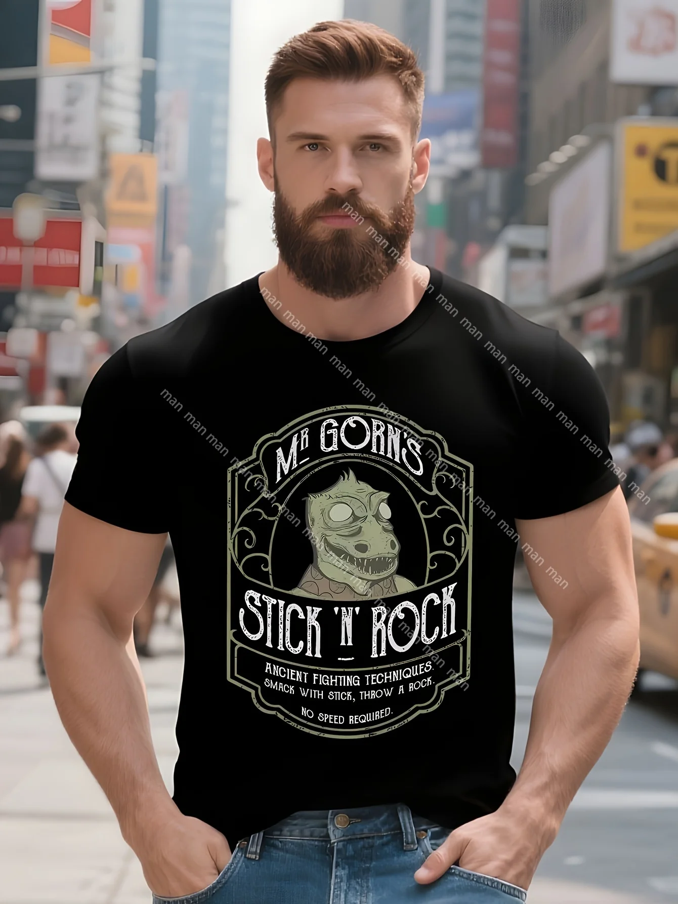 

Мужские футболки Stars Treks Mr. Gorn Fighting School, винтажные футболки из чистого хлопка, футболки с короткими рукавами, одежда с круглым вырезом, вечерние манга