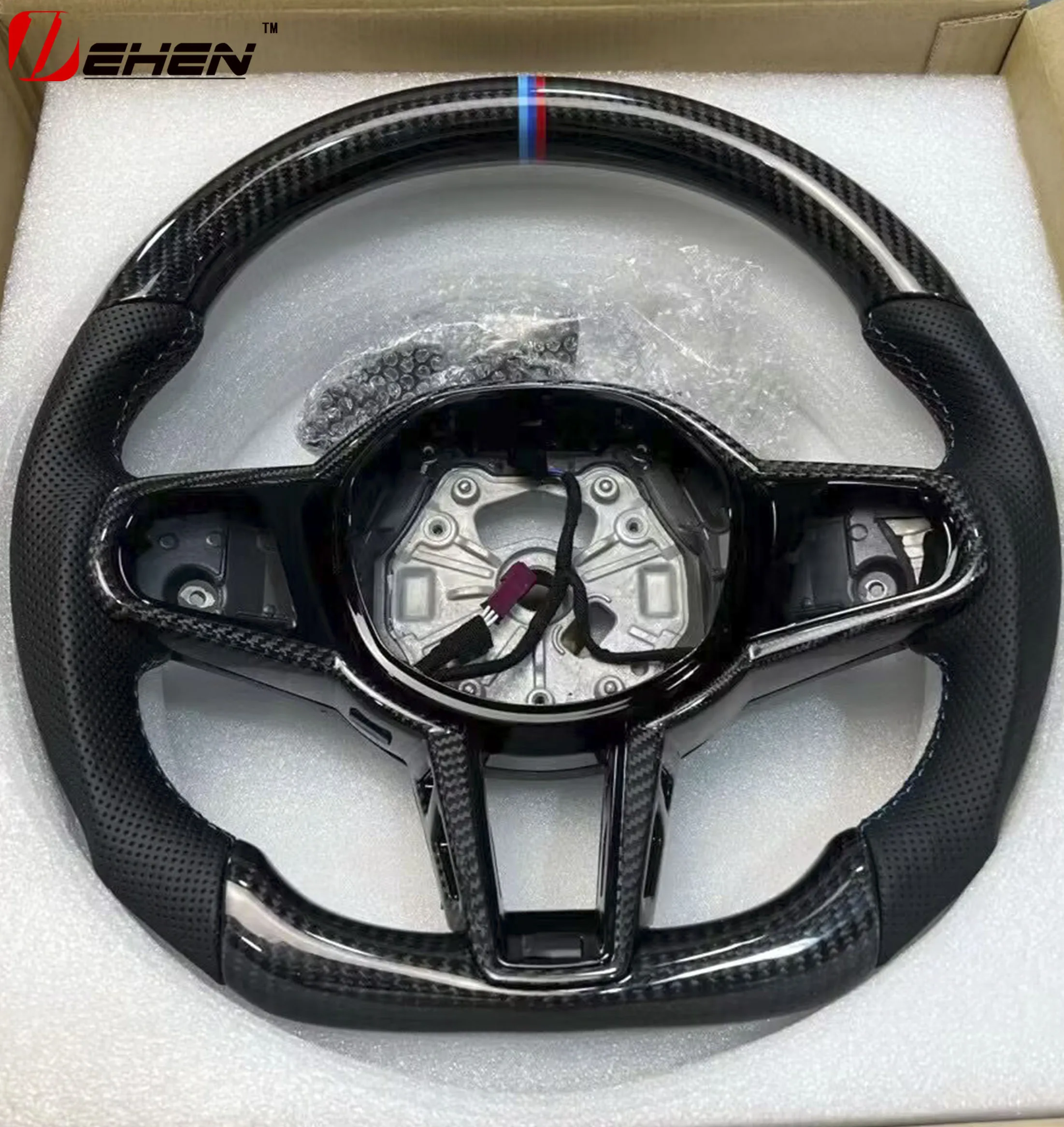 Carbon Fiber Steering Wheel For BMW New X3M X4M X5M X6M M5 F90 F95 F96 F97 F98 2019-2023 Old Upgrade New 2025 M4 Customized