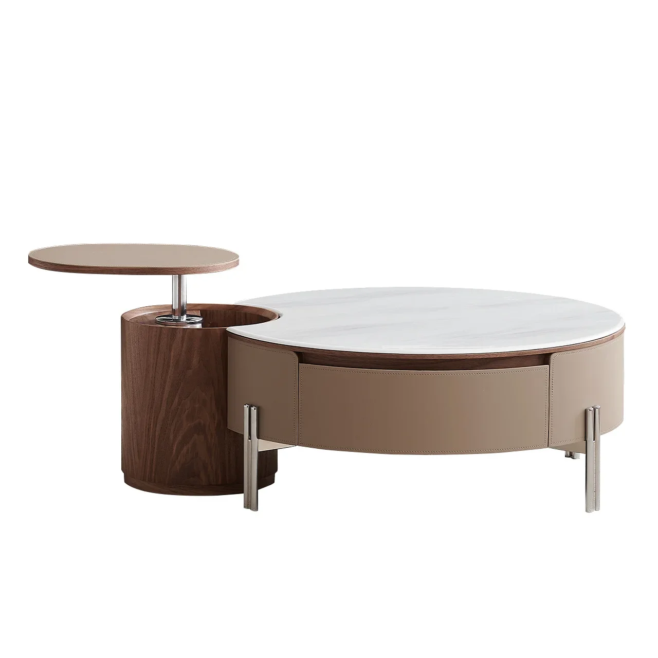 

Light luxury high end microcrystalline stone round coffee table