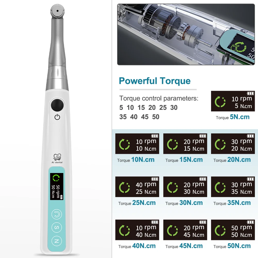 AI-TW-MT7 Llave de implante de torsión Dental inalámbrica Dispositivo de reparación de cirugía eléctrica alternativo con 16 destornilladores universales