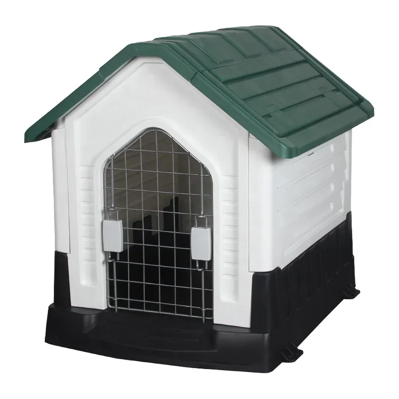 Factory hot sale  waterproof easy to assemble and clean plastic large insulated dog houses kennel