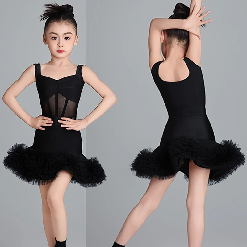 

Платье для соревнований по латинским танцам ча-ча-самбе, детское платье для девочек, профессиональное платье для танго, бальных танцев, сальсы, танцевальная одежда для вальса