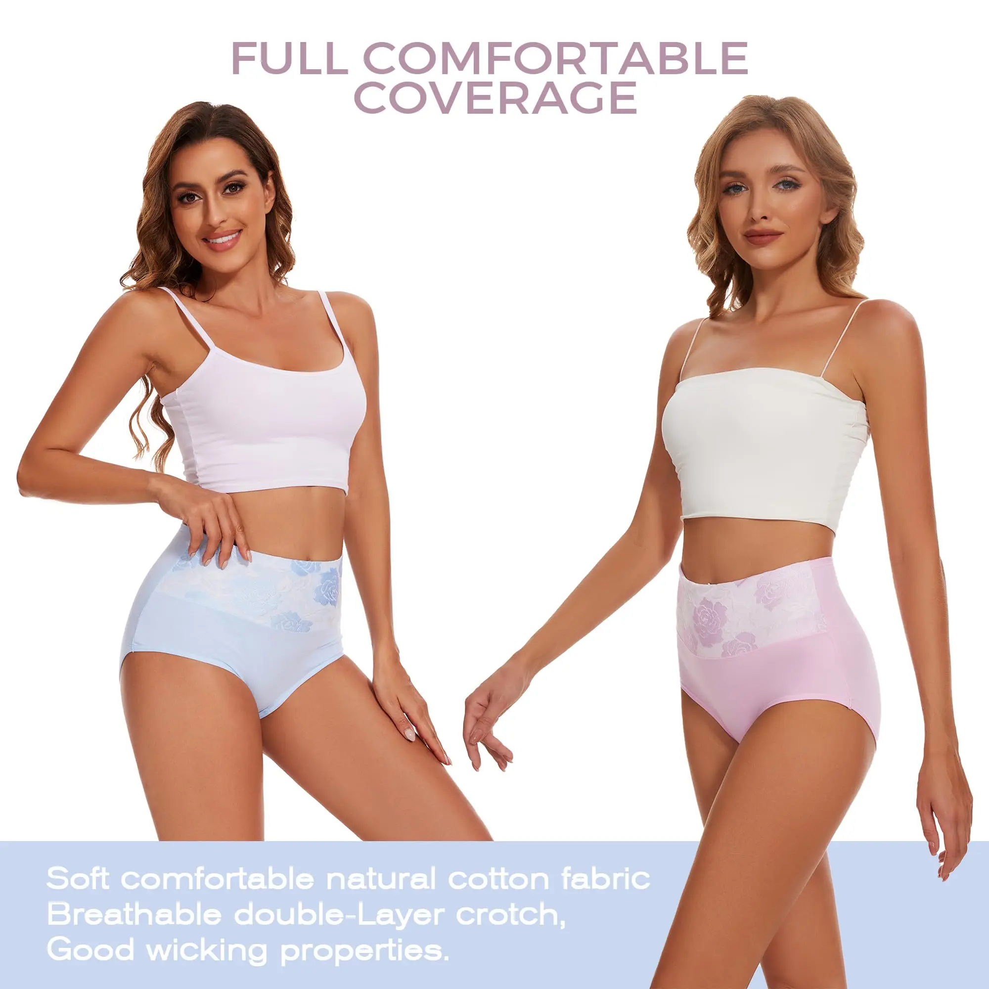 Женское хлопковое нижнее белье размера плюс L-5XL, Трусики с высокой талией, утягивающие живот, трусы с полным покрытием, жаккардовые женские трусики, Multipack