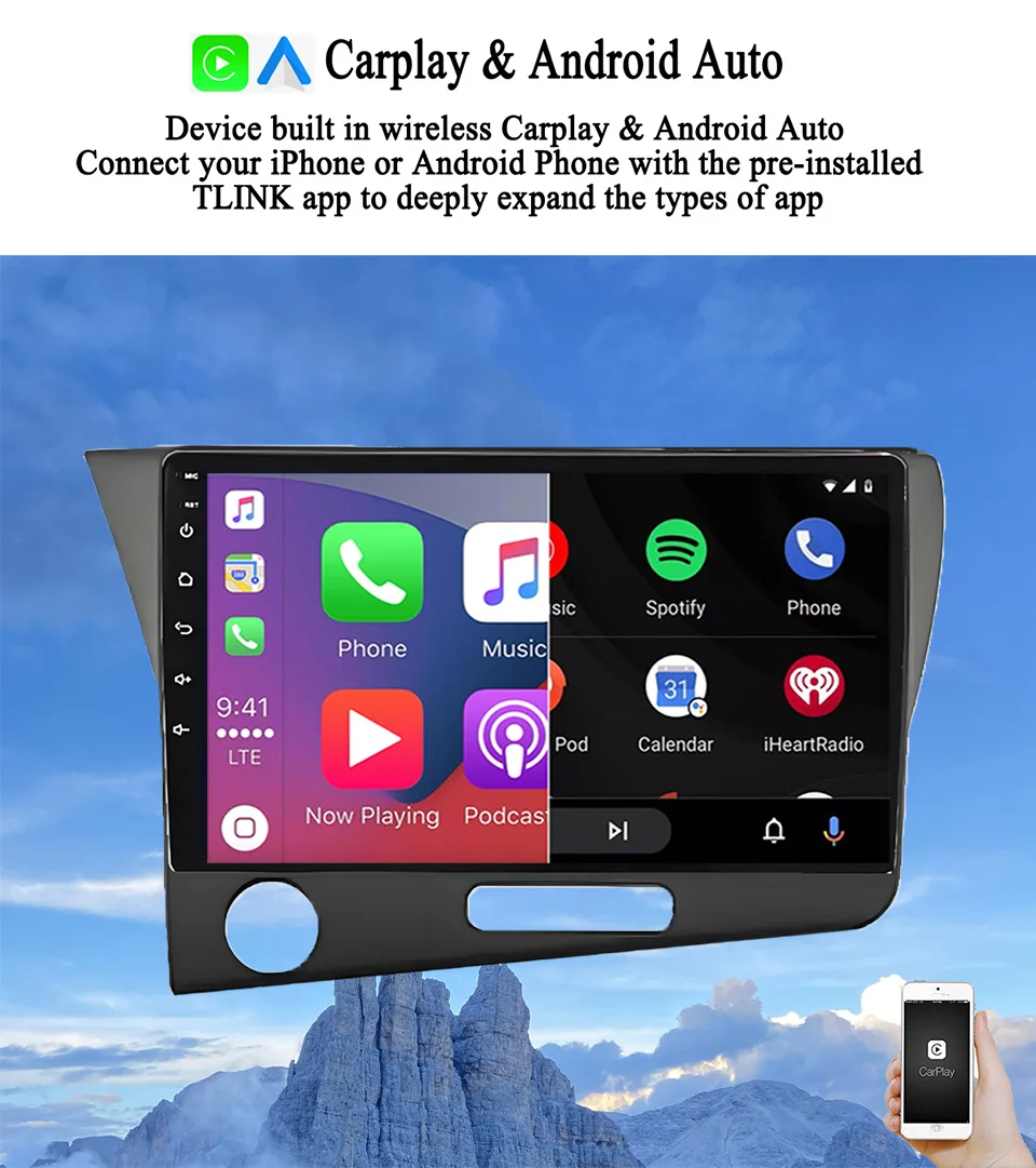 8G 128G Autoradio Carplay أندرويد 14 لهوندا CRZ CR-Z راديو السيارة الوسائط المتعددة مشغل فيديو لتحديد المواقع والملاحة BT ستيريو RDS DSP SWC #5