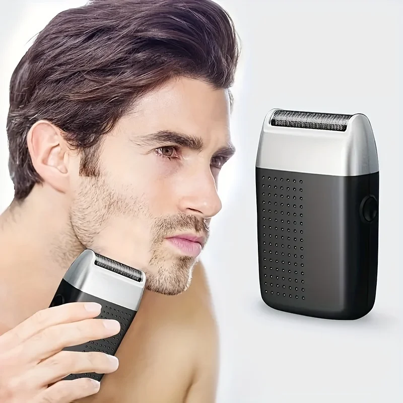 1pc Men's electric shaver, beard trimmer, portable hair clipper, rechargeable shaver