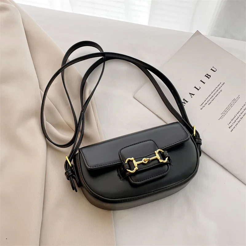 2024 new women\'s saddle bag, high-quality trendy shoulder bag, retro simple crossbody bag for women