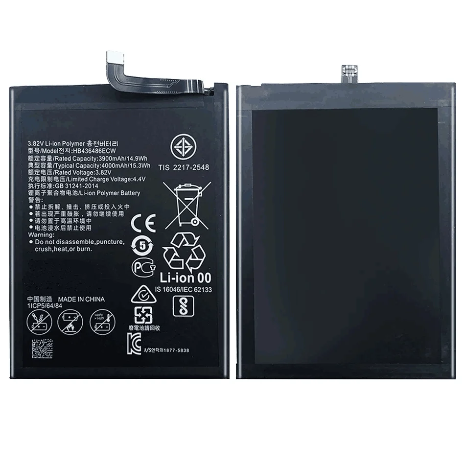 HB436486ECW Battery For Huawei Mate 20 10 10Pro/P20 Pro ALP-L09  L29 BLA-L09 / for Honor View 20 V20 PCT-L29  PCT L29