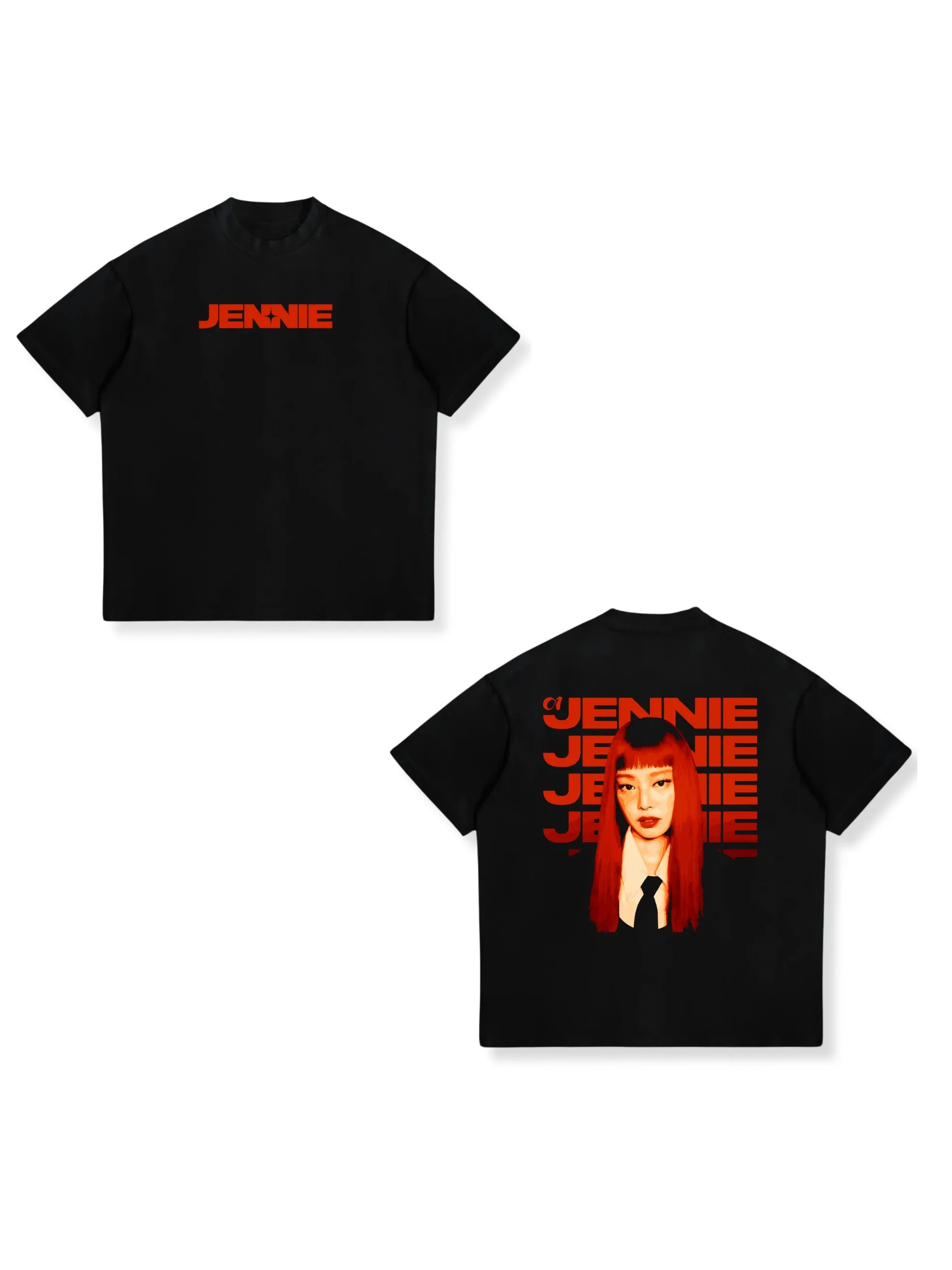 Hoge kwaliteit zoals JENNIE Ruby Album Single Tour 2026 bedrukte T-shirts met korte mouwen Unisex Fashion T-shirt Heren Dames Katoenen Tops - afbeelding 2