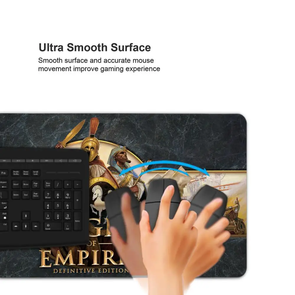 Game Mouse Pad Age Of Empires Deskpad Pc Gaming Accessories HD Keyboard Mousepad Gamer Computer Mausepad Laptop Cabinet Desk Mat