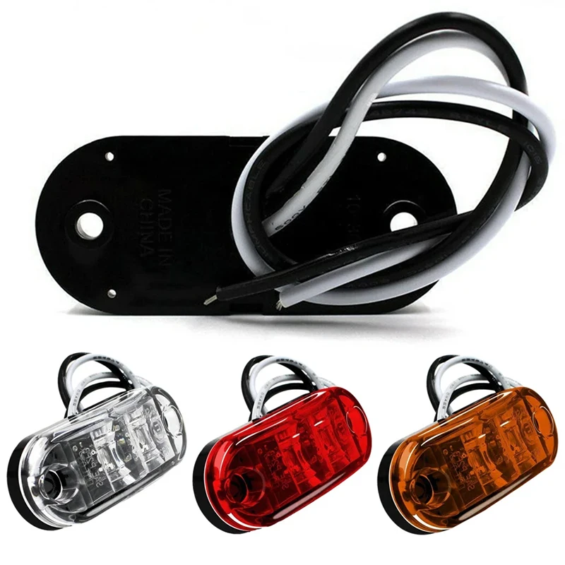 2 Piece Durable Led Side Marker Lights For Trailers Caravans Side Gap Marker Lights Led Trucks Yellow Red White