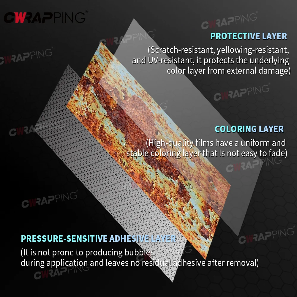 Car Stickers Rust Camouflage Films Waterproof Vinyl Film Tuning Auto Accessories Wrapping Tools Motorcycles Motorcycle Vinyls