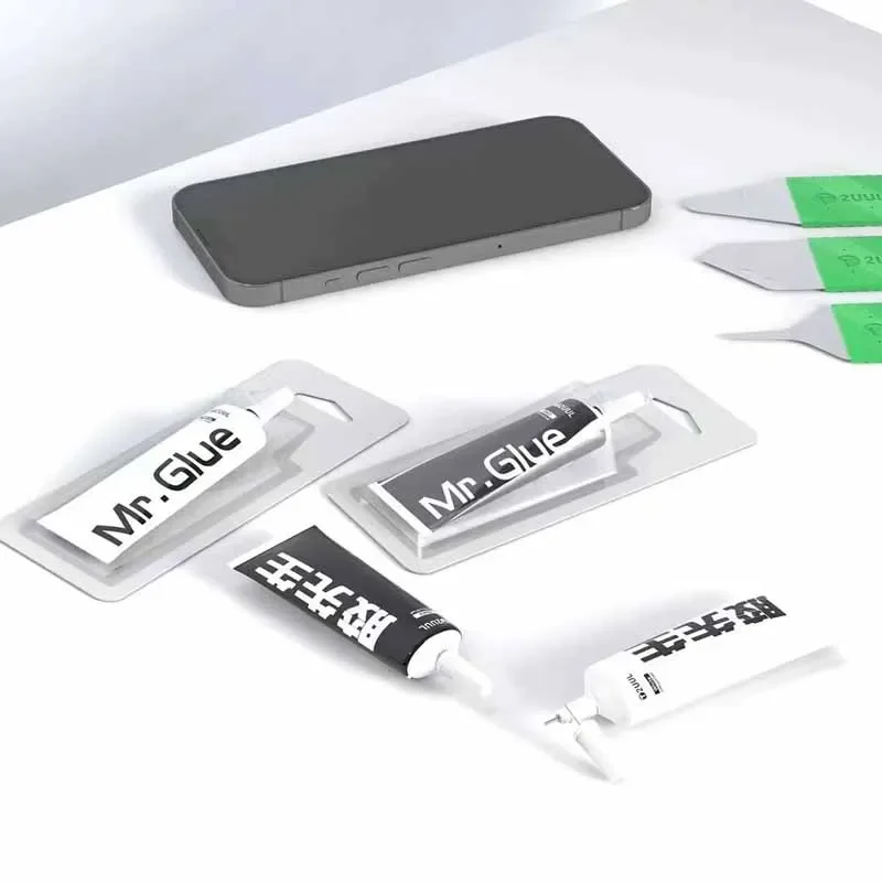5pcs 2UUL Mr Glue for Repair 25ml White Black Adhesive Multi Purpose Quick Drying Super Strong Phone Touch Screen Glue Tool