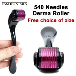 Titânio Microneedle Roller para cuidados com a pele facial, Barba Derma Roller, Crescimento do cabelo, Corpo, Micro agulha, Tratamento, 540, 0.25mm