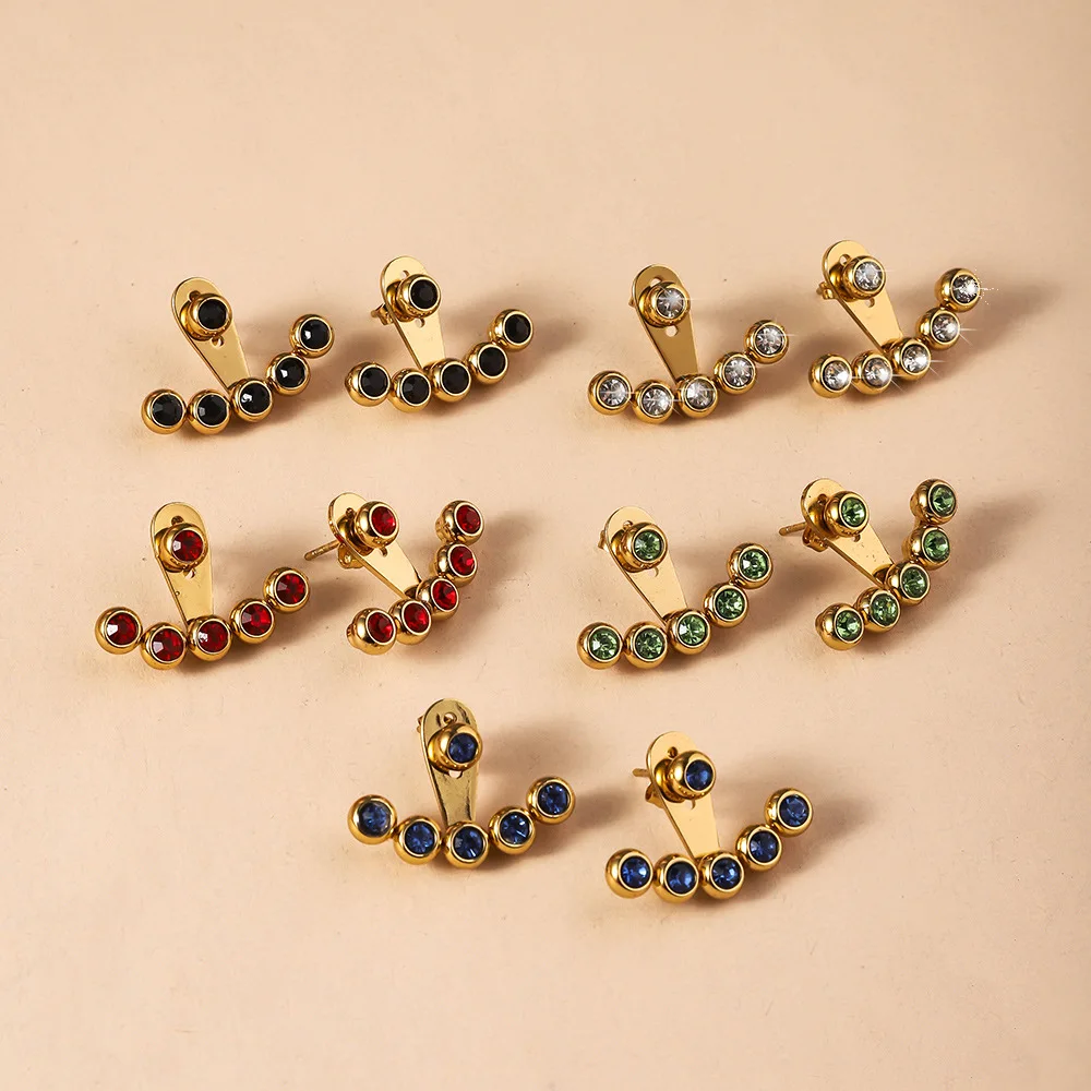 Stainless Steel Earrings with Detachable, Personalized Front and Rear Dual Ear Studs for Women's Design Sense, High-end Earrings