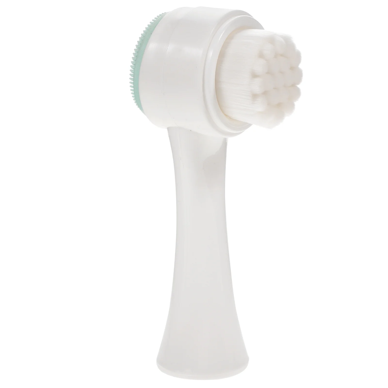 1 pçs escova de limpeza de poros cravo manual limpador facial dupla face material macio fácil de usar escova facial stand-up