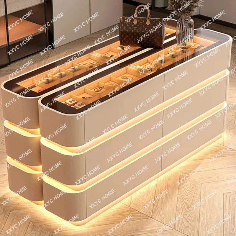 

Напольный шкаф-витрина LX из массива дерева для гостиной, легкий люкс, для хранения украшений и вещей в гардеробной