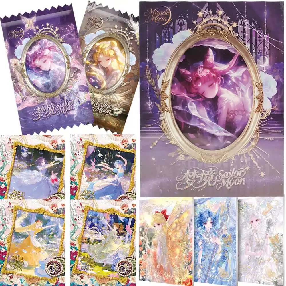 

Wholesale Sailor Moon Collection Cards Lovely Magical Girl Unique Charm Retro Elegant Anime Peripheral Cards Toys Gifts for Kids
