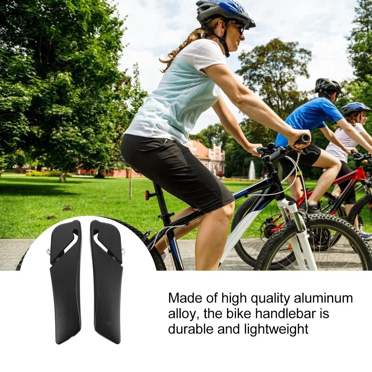 

1Pair Professional Handlebar Aluminum Alloy Sturdy Trustworthy Multiple Jobs Suitable Folded Bikes Comfortable Grip