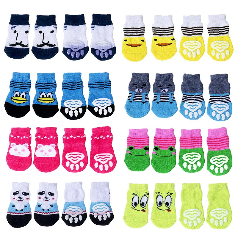 

Non-Slip Dog Socks (2 Pairs) – Premium Pet Foot Covers for Teddy/Corgi/Cats, Anti-Skid Sole