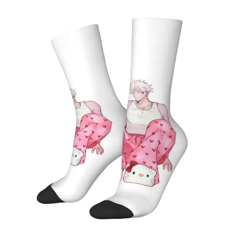 مخصص لطيف S-Satorues G-Gojoes الجوارب النساء الرجال الدافئة 3D الطباعة الرياضة كرة السلة الجوارب