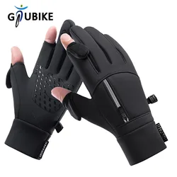 GTUBIKE Winter Warm Touch Screen Gloves Outdoor Windproof Waterproof Cold-proof Gloves Men Driving Cycling Fishing Ski Gloves