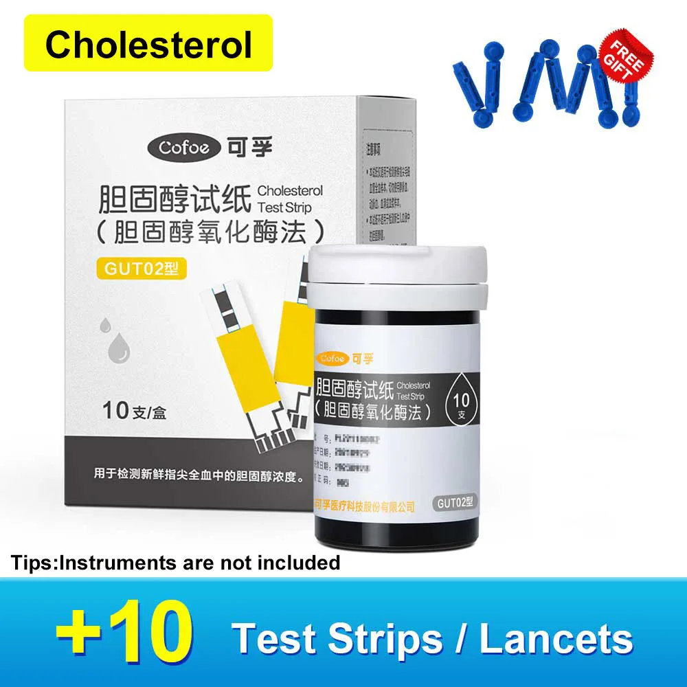 Kép 5: Cofoe cholesterol&blood glucose&uric ACID 3 in1 doga strips&lancets glucometer doga strips egyetlen számára 3 óra 1 detektor GUT02