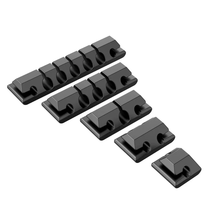

5Pcs Cable Organizer Management Wire Holder Flexible USB Cable Winder Tidy Silicone Clips For Mouse Keyboard Earphone Protector