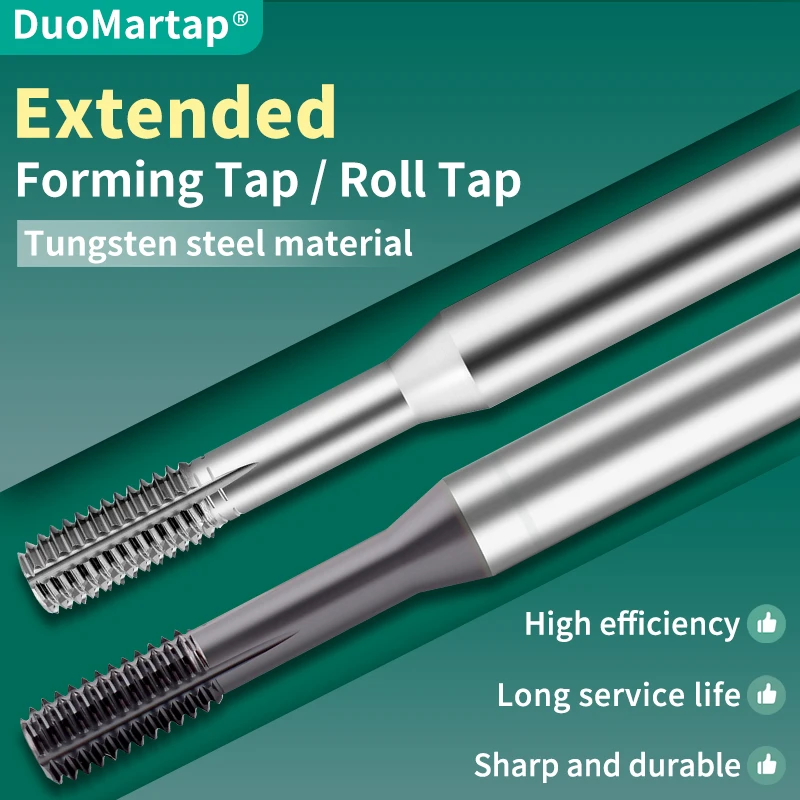 

Спиральные резьбонарезные метчики Duo Martap из вольфрамовой стали по стандарту JIS, удлиненные, M3-M18, для алюминия/стали