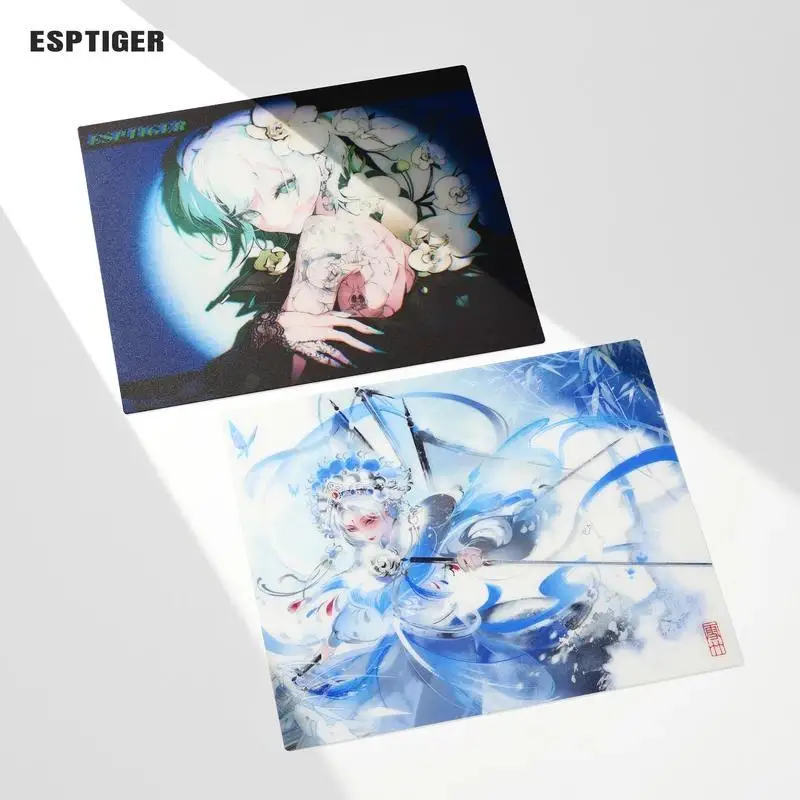 Cool Girl Chinese Glass Mouse Pad Gaming Pad Anti-fouling Smooth Frosted Surface Waterproof Desk Tempered Multiple Size Optional