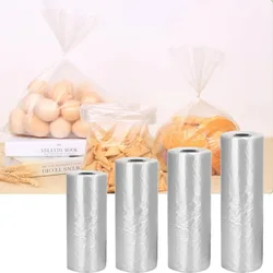 Disposable Plastic Food Storage Bags Roll Transparent Perforated Easy To Tear for Kitchen Vegetables Fruits Snacks Packing