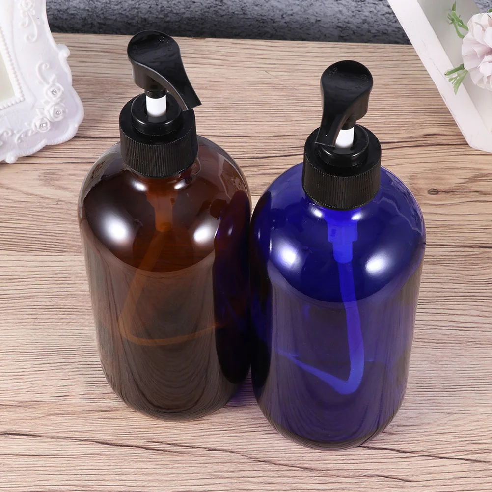

2 Pcs Lightweight Lotion Bottles Liquid Sub Pressing Type Dispensing Glass Empty Convenient Storage for Dispenser