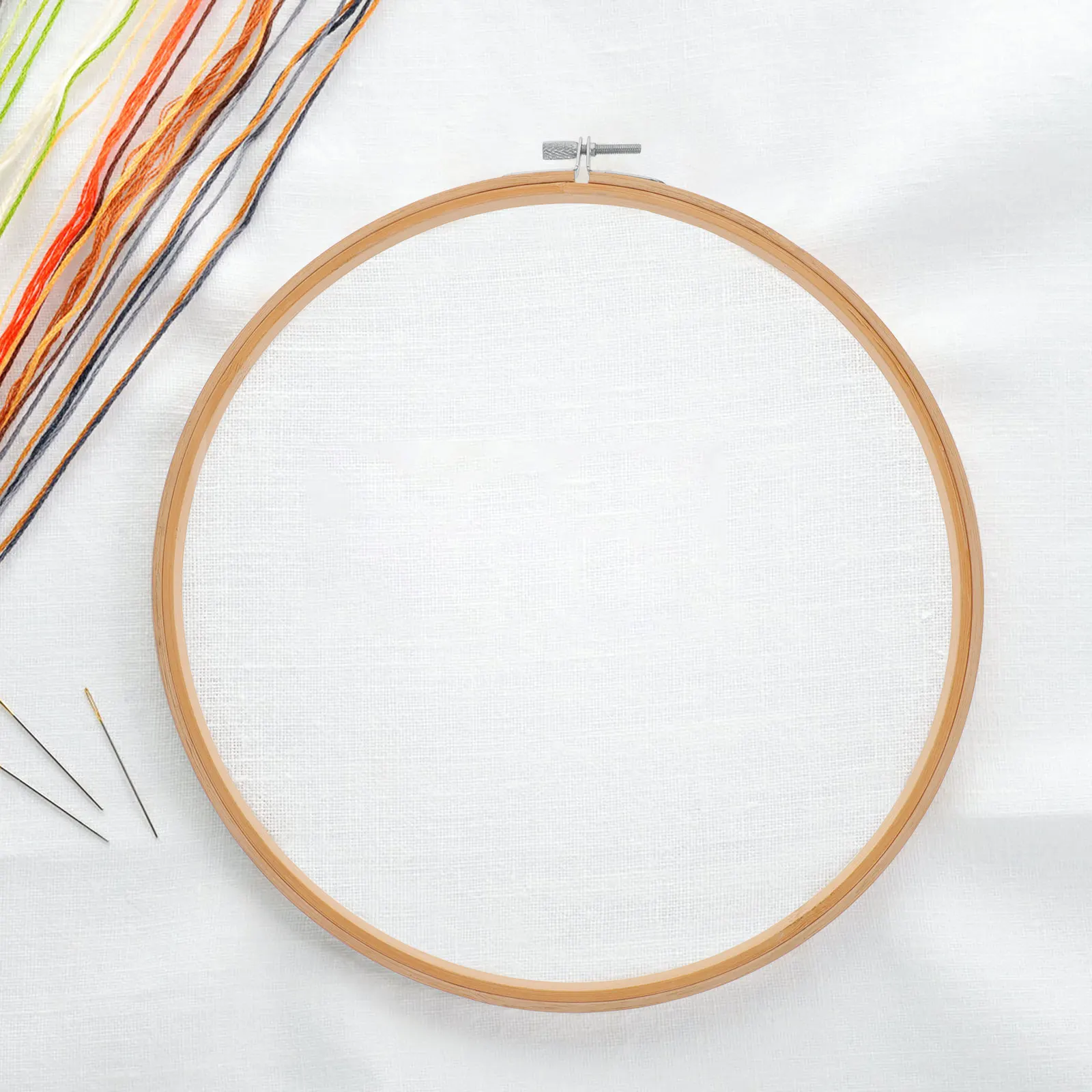 

10 Pcs Beginner Embroidery Tightening Kit DIY Bamboo Ring Crafts Cross-stitch Kits